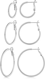 Gold Hoop Earrings for Women, 14K Gold Plated Thin Hoops | S925 Sterling Silver Post Hypoallergenic Hoop Earrings, Lightweight Minimalist Design, Classic Jewelry Gift for Women - Image 12