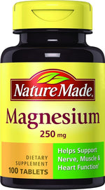 Nature Made magnesium tablets ingredient list and details