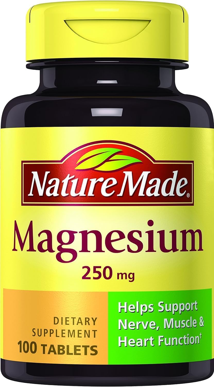 Nature Made magnesium tablets ingredient list and details