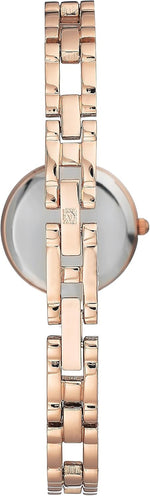 Anne Klein rose gold watch open link bracelet and jewelry clasp