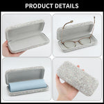 Homfanseec sparkly silver sunglasses case texture closeup