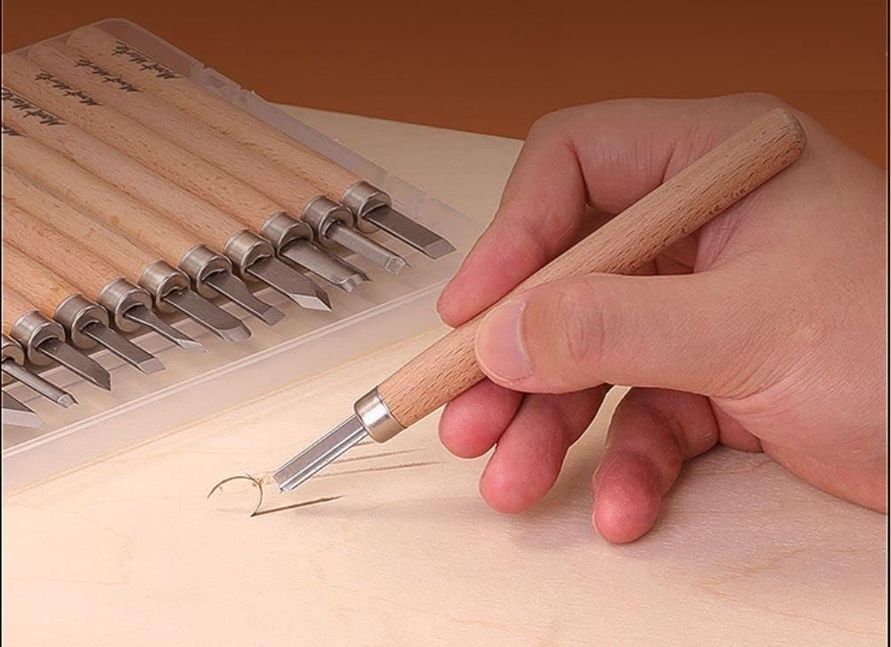 Natural beech wood handles of the Mont Marte carving tools