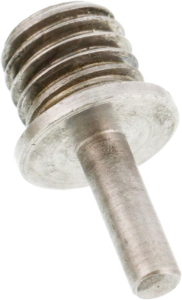 TCP Global 5/8 Inch to 1/4 Inch Drill Adapter front view showcasing heavy duty metallic threads for polisher backing plates.