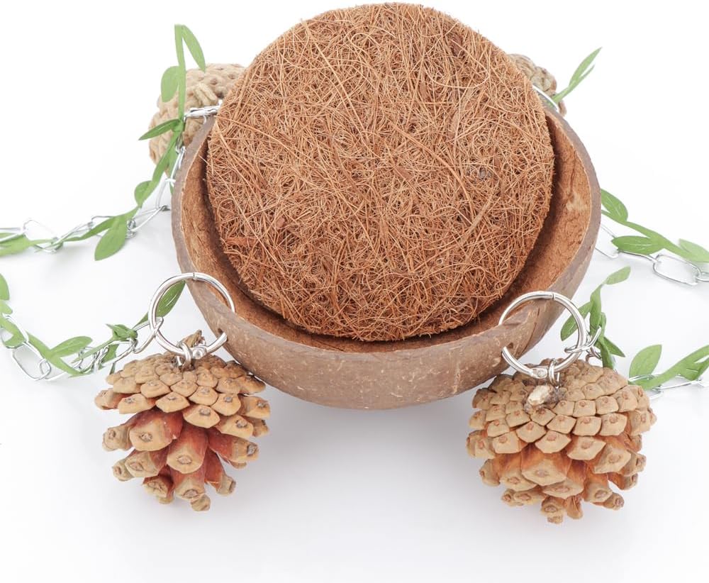 Durable metal hook and coconut coir details