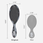 Wet Brush Original Detangler in Dark Gray Leopard pattern overhead view