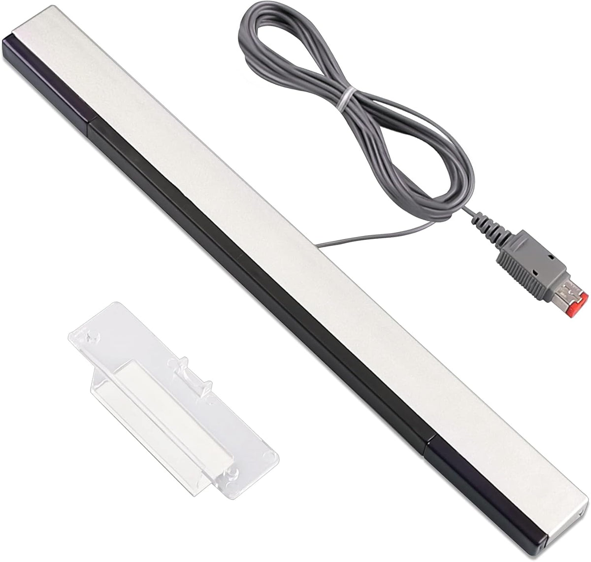 Xahpower Wii Sensor Bar replacement wired infrared front view on clear stand