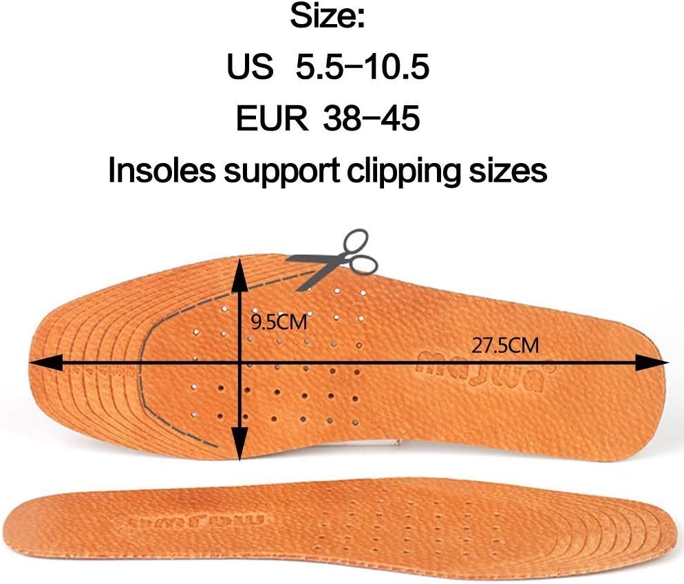 Absorbent Ultra Thin Pigskin Leather Insoles for Stinky Feet-Foot and Shoe Odor Inserts for Shoes-Cinnamon Inserts and Flats for Sweaty Feet and Hyperhidrosis (4 Pair (Pack of 1)) - Image 2