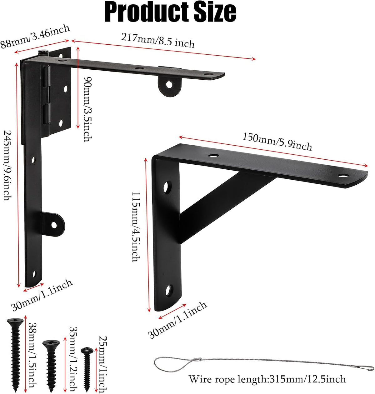 ZENFUN heavy duty corner brackets for wooden fence