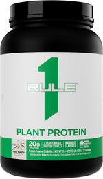 Rule 1 Plant Protein Pure Vanilla front view supplement container