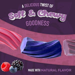 Authentic USA imported Wiley Wallaby Blasted Berry gourmet candy bag back view.