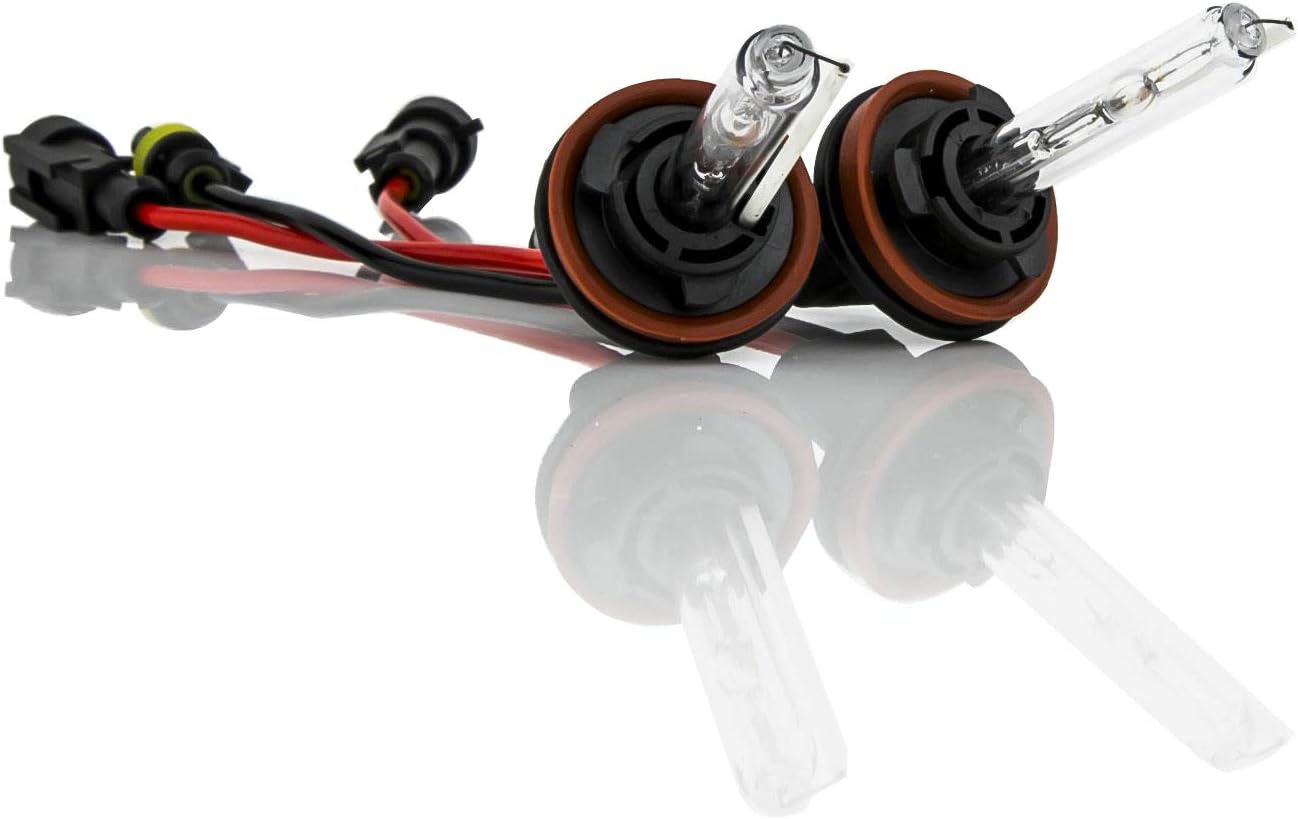 Xentec H11 6000K HID Xenon bulb pair front view