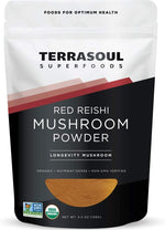 Terrasoul Superfoods organic reishi mushroom powder front pouch view