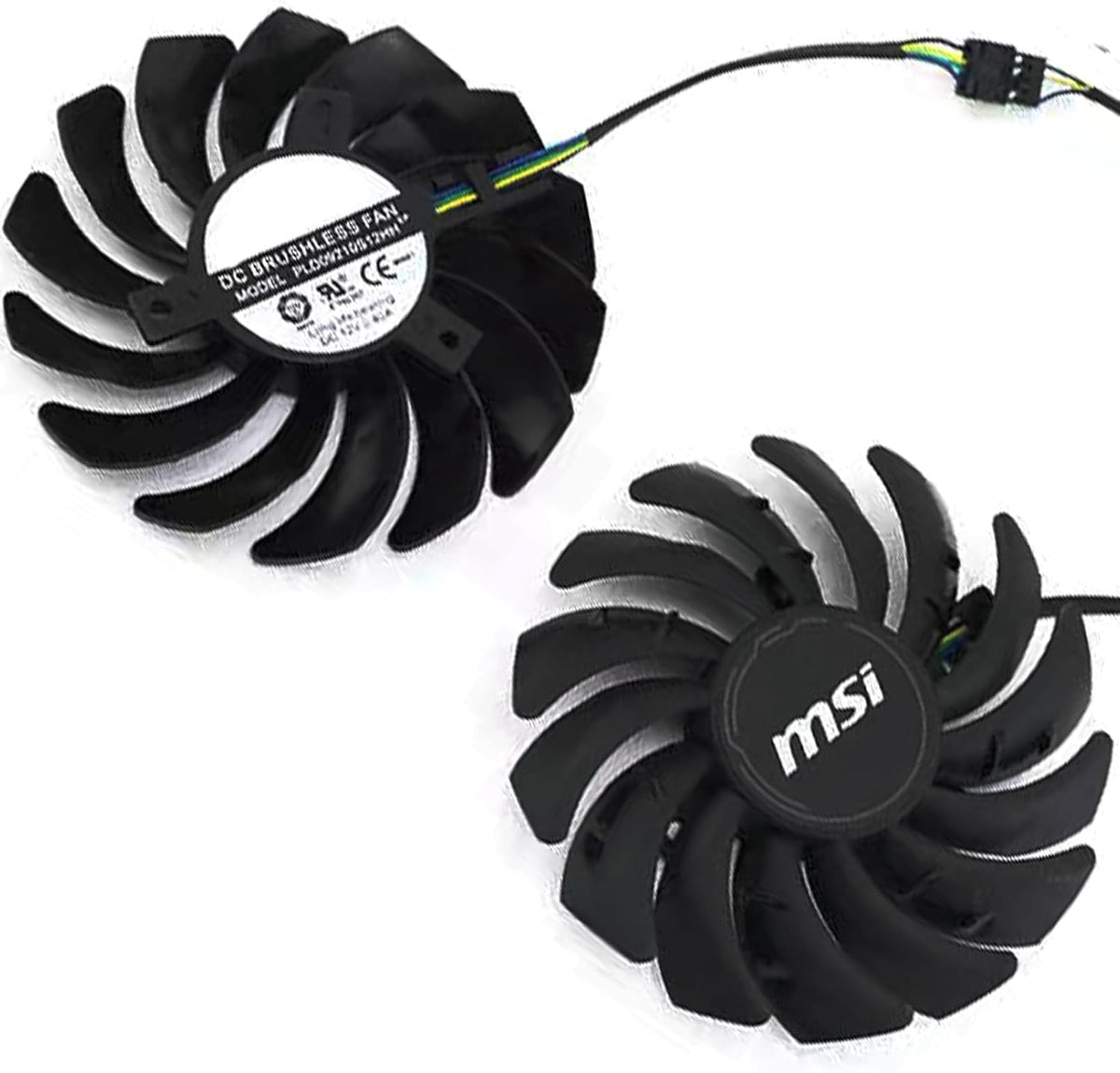 WLQTKST graphics card cooling fans front view replacement dual pack for desktop GPU