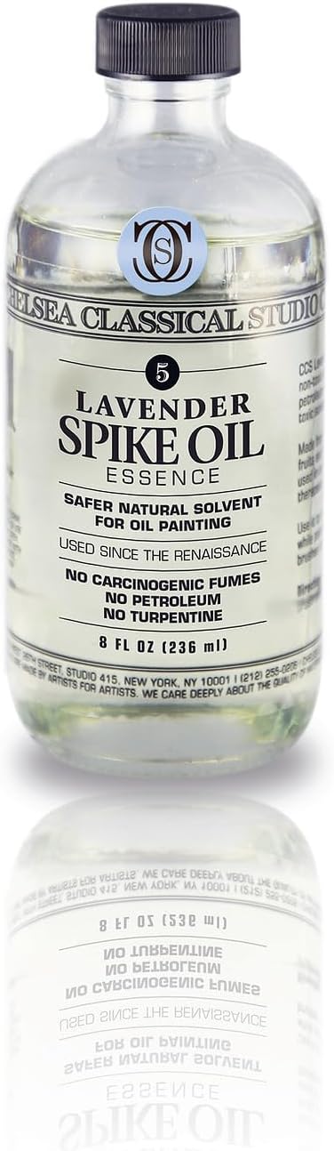 Chelsea Classical Studio Lavender Spike Oil Essence - Natural Solvent Non-Toxic Natural Processed Lavender Spike Oil Essence Solvent - [16 oz. Bottle] - Image 1