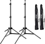 EMART seven feet photography light stand pack front view showcasing dual aluminum tripod setup