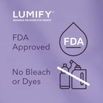 LUMIFY eye drops active ingredient panel on box