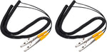 Detailed view of banana plug and strain relief boot on grounding cable