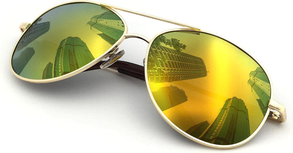 J+S Military Style Polarized Aviator Sunglasses, for Men/Women | Polarized, 100% UV400, metal alloy, spring hinge, includes case/cloth, for driving/outdoor/fishing/hiking/travelling - Image 10