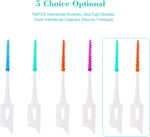 An-self 160PCS Interdental Brushes Ultra Tight Bristles Tooth Interdental Cleaners Silicone Toothpick Brush Disposable Teeth Soft Picks, Green - Image 5