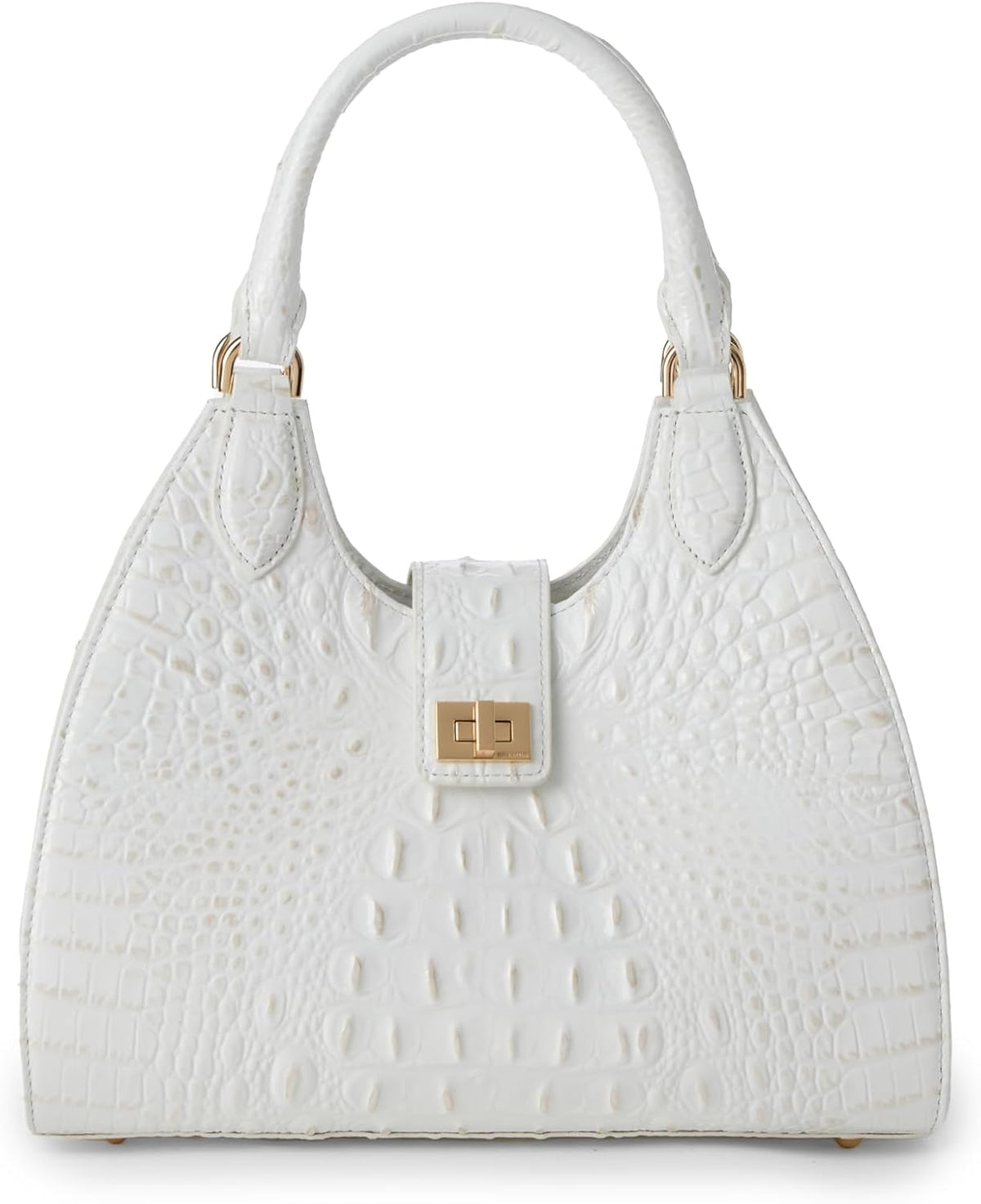 Brahmin Adrian satchel rolled handles close up