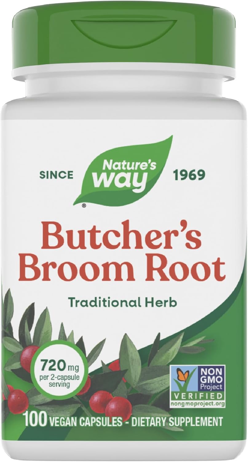 Natures Way Butcher's Broom root front view packaging