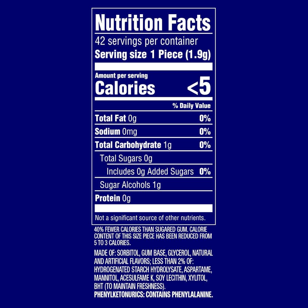 Orbit Spearmint sugar-free gum twelve pack container displaying the total piece count clearly.