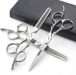 6/7-Inch Professional Hair Scissors Haircut Rose Pattern Hair Scissors Styling Tools Japanese Stainless Steel Scissor Set (7-inch cutting scissors-A) - Image 9