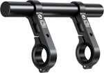 BRCOVAN aluminum alloy handlebar extender front view mounted on motorcycle rails