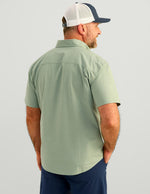 HUK performance shirt sleeve detail