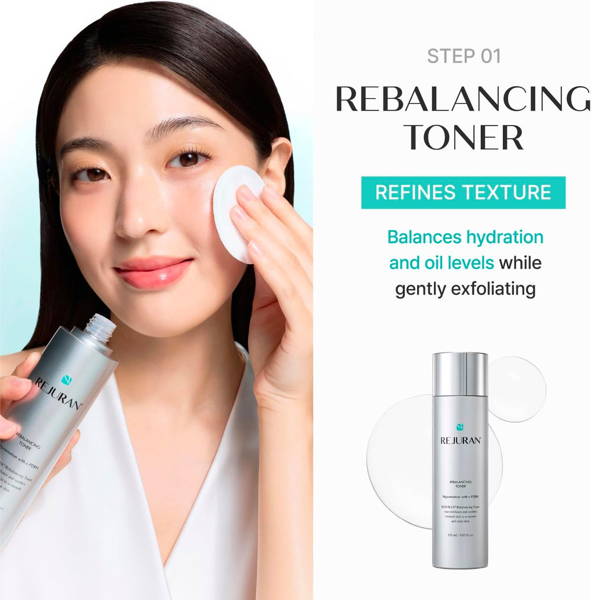 REJURAN(R) Total Aesthetic Set c-PDRN(R) - Salmon DNA Rejuvenating Daily Skincare Kit for Anti-Aging, Firming & Deep Hydration. Gift Set for Radiant, Youthful Glass Skin. Korean Skincare. - Image 3