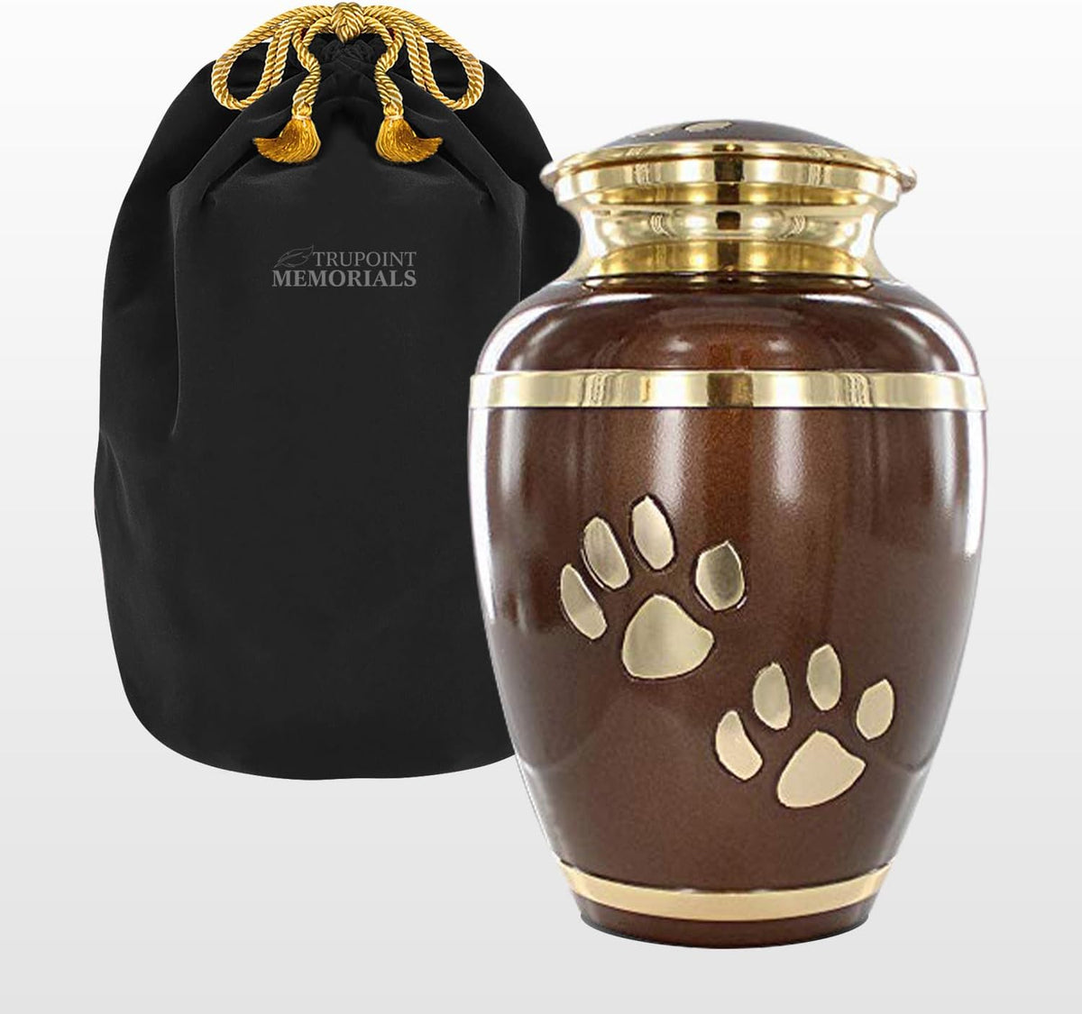 Trupoint Memorials Small Pet Urn for Dogs and Cats Ashes, Paws Print Black Cremation Urns for Pets up to 17 lbs - Image 13