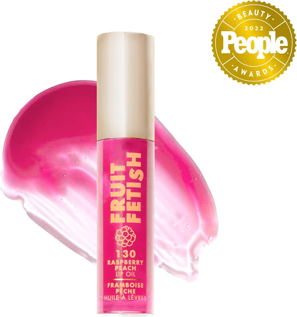 Milani tinted lip gloss bottle with the oversized plush doe foot applicator.