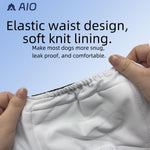 Adjustable hook and loop closure design on the AIO reusable dog diaper for secure fitting