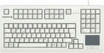 Cherry G80 TouchBoard Light Grey front view mechanical keyboard