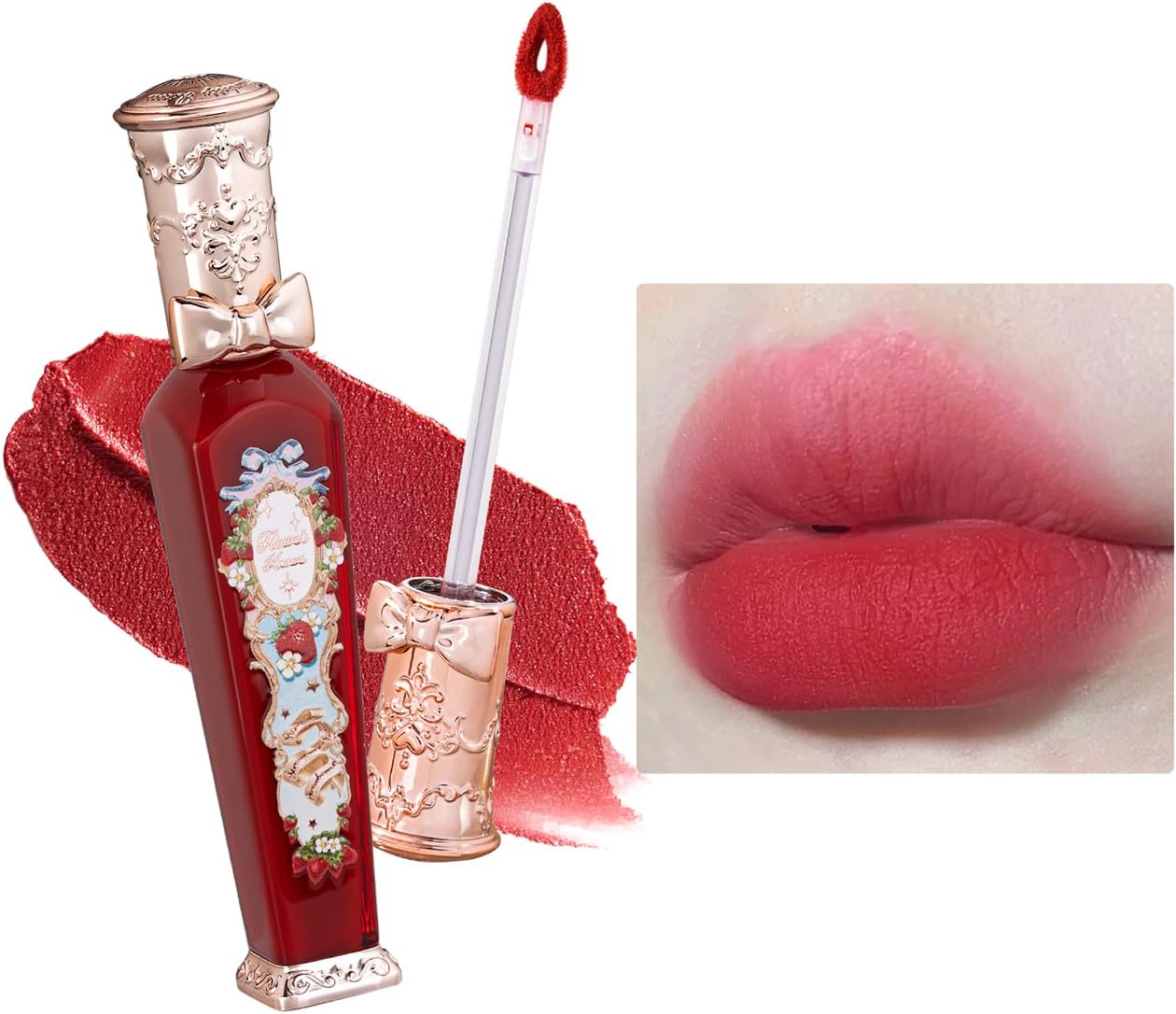 Flower Knows Strawberry Rococo Cloud Lip Cream front view vintage packaging