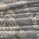 Interior corner view showing the secure fabric ties of the Nanko luxury bedding set