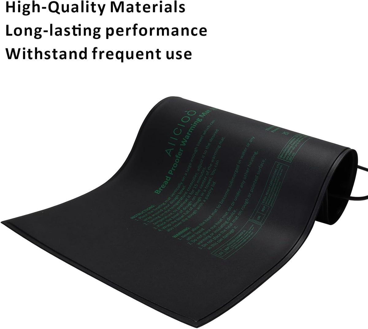 Aiicioo portable dough rising mat rolled up