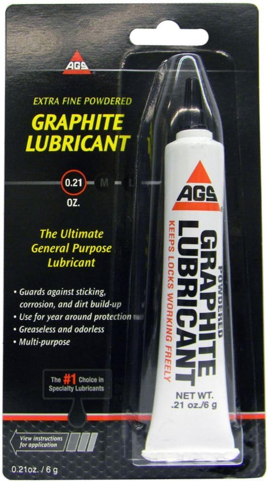 AGS Mr Zip Extra Fine Graphite Dry Lubricant 0.21 Ounce front view package for lock maintenance