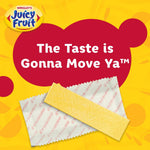 Classic yellow packaging of USA imported Juicy Fruit chewing gum bulk candy.