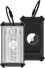 Pelican AirTag tracker showing contact card compartment