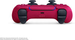 PlayStation DualSense wireless controller cosmic red close up on touch pad and buttons