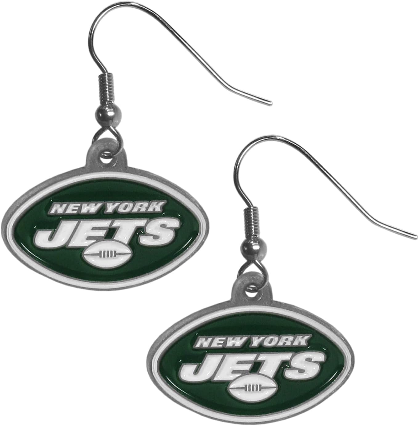 Siskiyou NFL New York Jets dangle earrings front view official team merchandise