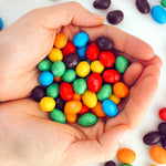 Shareable large two pounds bag of peanut and chocolate candies for family gatherings.
