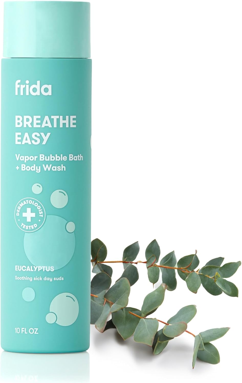 Frida Baby Eucalyptus Vapor Baby & Kids Bubble Bath + Body Wash, Toddler & Baby Body Wash, Dermatologically Tested, Tear-Free, Hypoallergenic, Safe for Skin, Super Sudsy, 10oz - Image 1