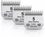 7 Skip Tooth Detachable Pet Dog Grooming Steel Blades,Compatible with Andis,Oster A5,Wahl KM10 Series Clippers,Cut Length 1/8-Inch (3.2mm) 1 Pack - Image 9