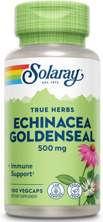 Solaray Echinacea Root and Goldenseal Root supplement bottle front view