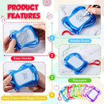 Kids using Zhehao portable magnetic sketch pads on backpacks