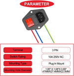 MKBKLLJY IEC320 C14 male plug with integrated fuse holder