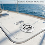 QWORK marine hardware flush pull handle installed on panel