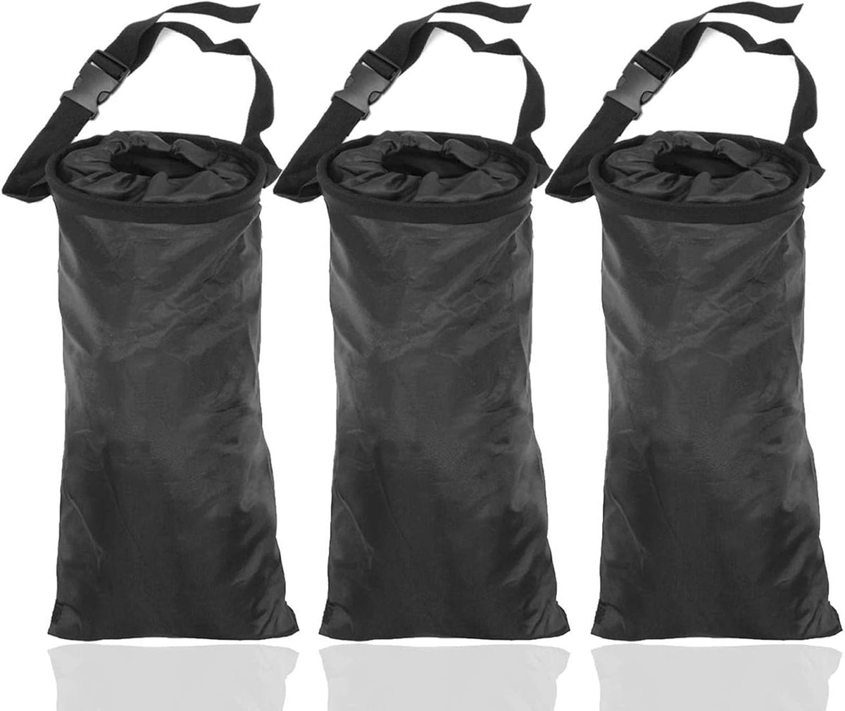 TIHOOD hanging car trash bag front view of black oxford cloth organizer